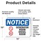 Signmission Generator Room Diesel Fuel Sign With Symbol, 14 in W x Rectangle, Vinyl Decal OS-2PACK-NS-D-1014-L-13100 - alternate 5